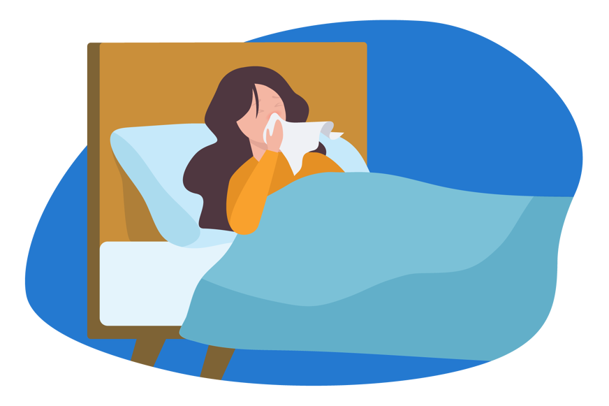 woman with a blocked nose